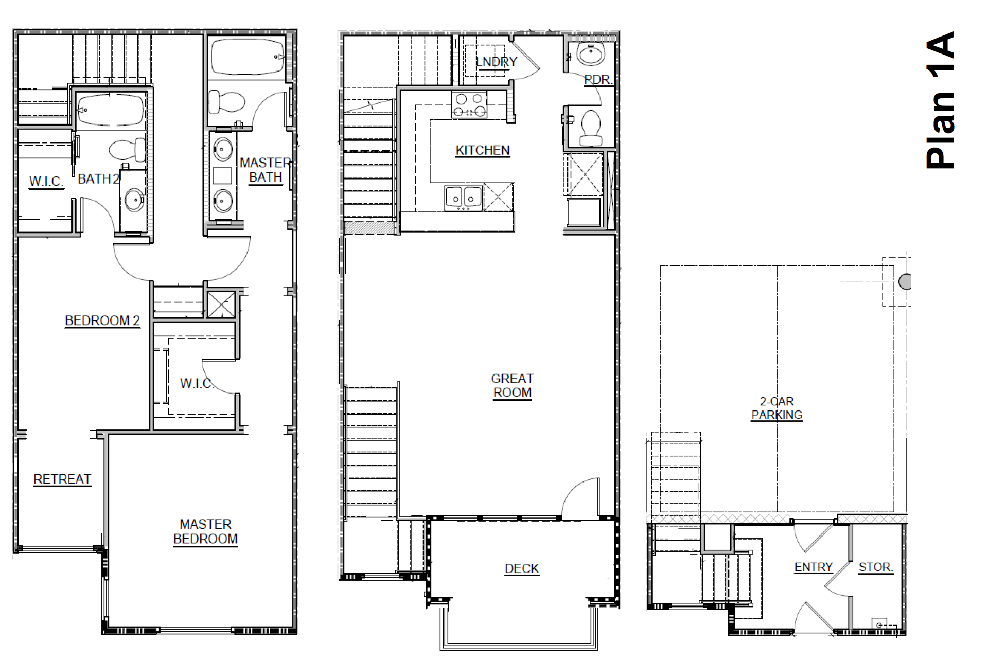 Floor plan for 2 beds, 2.5 baths, 1562 sqft